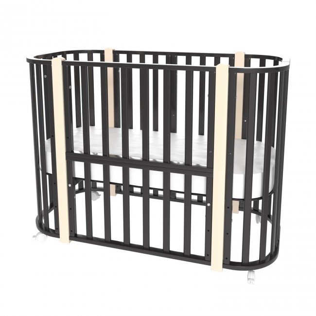 Кроватка MALIKA VERONA 4 в 1 венге, стойки слоновая кость