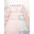 Комплект в кроватку универсальный 17 пр.«BABY BOO PINK» поплин 100%  хлопок